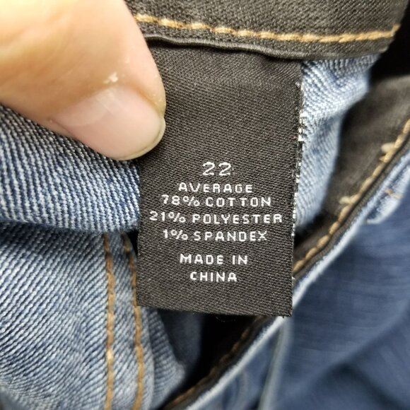 Lane Bryant Jeans Womens 22 Plus Blue Stretch Straight Leg Denim*Altered* - Picture 11 of 14